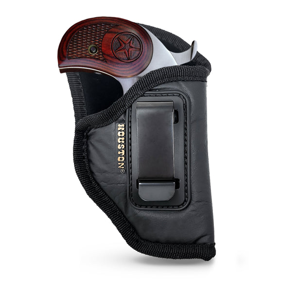 IWB Gun Holster by Houston - ECO Leather Concealment Inside The Waistband with Metal Clip Compatible with Bond Arms - Roughneck - Backup - Bond Arms Century 2000 Texas Ranger Snake Slayer 3.5