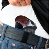 IWB Gun Holster by Houston - ECO Leather Concealment Inside The Waistband with Metal Clip Compatible with Bond Arms - Roughneck - Backup - Bond Arms Century 2000 Texas Ranger Snake Slayer 3.5" Barrel