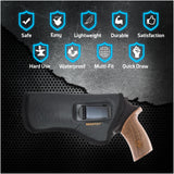 IWB Revolver Holster by Houston - ECO Leather Concealed Carry Soft | Suede Interior for Maximum Protection |Fits: Rhino Rev 60DS, 357 MAG/6" BBL (CHP 61R6)