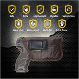 IWB Gun Holster by Houston | Fit Most Full Size Guns With Laser (CHPB-57BL)