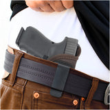 IWB Gun Holster by Houston - ECO LEATHER Concealed Carry Soft Material | Suede Interior for Maximum Protection | Fits: Glock, Rug, Springfield, Sig, S&W, Walther, Taurus, H&K, Beretta and More