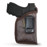 IWB Gun Holster by Houston | Brown Color | Fit Most Mid Size Guns With Laser (CHPB-57GL)