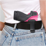 Pink ECO Leather Concealment Holster Inside The Waist with Metal Clip by Houston FITS Most MIDSIZES & Compact  9 mm / .40 Cal / .45 Caliber with Small Laser