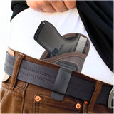 Brown ECO Leather Concealment Holster Inside The Waistband IWB with Metal Clip (CHPB-58)
