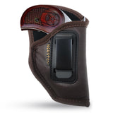 IWB Gun Holster by Houston - Brown ECO Leather Concealment Inside The Waistband with Metal Clip Compatible with Bond Arms - Roughneck - Backup - Bond Arms Century 2000 Texas Ranger Snake Slayer 3.5" Barrel