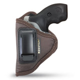 IWB Revolver Holster by Houston - ECO Leather Concealed Carry Soft Material | Suede Interior for Protection | Fits Any 38 J Frames, S&W, Charter Arms, Rossi 38, Taurus,BG, LCR