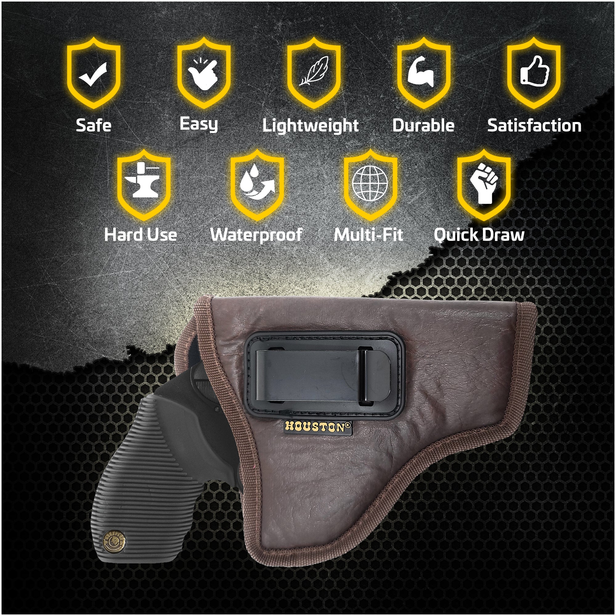 IWB Pink Revolver Holster For Women - ECO Leather Concealed Carry Inside Waistband Holster (Fits .38 J-Frames) - View #8