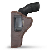 IWB Revolver Holster by Houston - ECO Leather Concealed Carry Soft Material | Suede Interior for Protection | FITS: Revolvers K, L, M & N Frames, 5 & 6 Shots, 3.5" to 4.5" Barrel