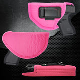 Pink IWB Gun Holster by Houston | ECO LEATHER Concealed Carry Soft Material | Suede Interior