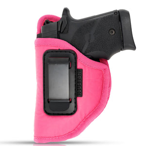 Pink IWB Gun Holster by Houston | ECO LEATHER Concealed Carry Soft Material | Suede Interior