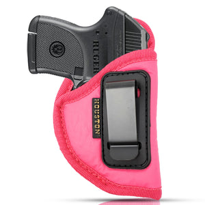 Pink IWB Gun Holster by Houston | ECO LEATHER Concealed Carry Soft Material | Suede Interior