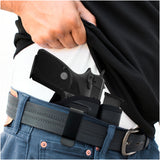 IWB Gun Holster with Mag Pouch by Houston - ECO Leather Concealed Carry Soft Material | FITS 1911 5", Browning 9 mm