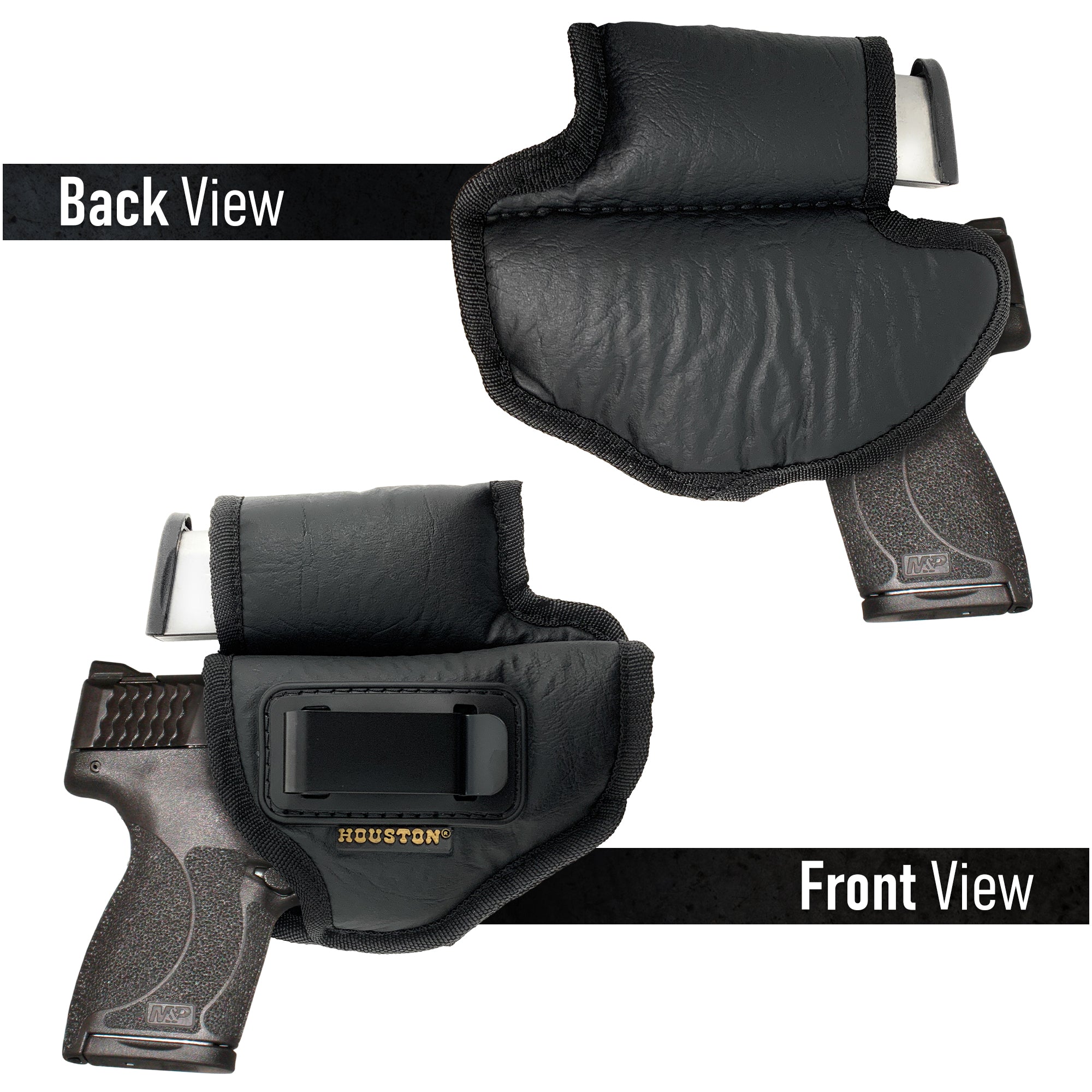 IWB Gun Holster by Houston - ECO Leather Concealed Carry Soft 