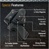 Houston IWB Gun Holster Eco Leather Concealed Carry Soft Material | Suede Interior for Maximum Protection