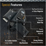 ECO Leather Concealment Holster Inside The Waist with Metal Clip FIT Glock 43 & 42, SIG P365, KAHR PM 45, MAKAROV, KELTEC PF9 / P11