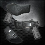IWB Optical Gun Holster by Houston - ECO Leather Concealed Carry Soft Material | Suede Interior for Maximum Protection | FITS 1911 4" & Clones, GLK 48, Shield EZ 380, Browning HP .9 & 380