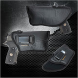 ECO Leather Optical Concealment Holster Inside The Waist with Metal Clip by Houston FIT Most Full Sizes, Like XDM, Glock 17/19/21, 92 FS (with Laser)