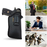 ECO Leather Optical Concealment Holster Inside The Waist with Metal Clip by Houston FIT Most Mid & Full Sizes, Like GLK 17 / 22, 19 / 23, S&W M&P, Beretta 92, RGR with Laser O Flashlight (with Laser)