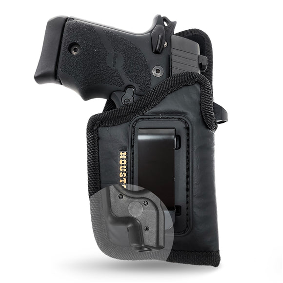 ECO Leather Optical Concealment Holster Inside The Waist with Metal Clip by Houston FIT Glock 42 / 43 / 43X, SIG P365 / P938, Kahr PM9 40 / 45 Kel-Tec PF9 / P11 W / Compact Laser