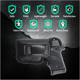 IWB Tuckable ECO Leather Holster - by Houston - Concealment Inside The Waist with Metal Clip FIT Glock 42 / 43 / 43X, SIG P365 / P938 W / Compact Laser