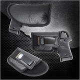 IWB Tuckable ECO Leather Holster - by Houston - Concealment Inside The Waist with Metal Clip FIT Glock 42 / 43 / 43X, SIG P365 / P938 W / Compact Laser