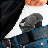 IWB Gun Holster by Houston - ECO Leather Concealment Inside The Waistband with Metal Clip Compatible with Bond Arms | Roughneck | Backup | Texas Defender 1 .410 / 357 / 38 / .9 / .45, 2.5 Barrel