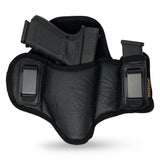 Tactical Pancake Gun Holster by Houston | ECO Leather Concealed Carry Soft Material | Suede Interior for Protection | Inside The Waistband | Right Hand Fits most 1911 4" & 5" With Rail