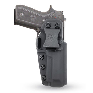 Kydex IWB Black Gun Holster | Inside The Waistband Guns Holsters for Concealed Carry | Reinforced Case Clip for Strong Retention | Kydex Holster HQ for Fast Access | Fits for Beretta 92 / Taurus 92