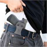 Concealed Carry Iwb Kydex Holster - by Houston | Lined Inside for Strong Retention and Protection | Reinforced Plastic Clip | Lightweight | Black | Glock 43