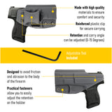 Concealed Carry Iwb Kydex Holster - by Houston | Lined Inside for Strong Retention and Protection | Reinforced Plastic Clip | Lightweight | Fits SIG Sauer P365XL