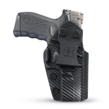 Concealed Carry Iwb Kydex Holster - by Houston | Lined Inside for Strong Retention and Maximum Protection | Reinforced Plastic Clip | Carbon Fiber | Lightweight Durable | for Taurus 24/7 9mm