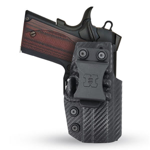Concealed Carry Iwb Kydex Holster - by Houston | Lined Inside for Strong Retention and Protection | Reinforced Plastic Clip | Lightweight | Fits 1911 3"