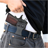 Concealed Carry Iwb Kydex Holster - by Houston | Lined Inside for Strong Retention and Protection | Reinforced Plastic Clip | Lightweight | Fits 1911 3"