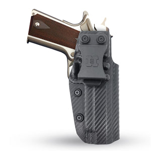 Concealed Carry Iwb Kydex Holster - by Houston | Lined Inside for Strong Retention and Protection | Reinforced Plastic Clip | Lightweight | Fits 1911 5"