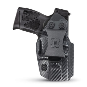 Concealed Carry Iwb Kydex Holster - by Houston | Lined Inside for Strong Retention and Maximum Protection | Reinforced Plastic Clip | Carbon Fiber | Lightweight Durable | for Taurus PT111 G3c