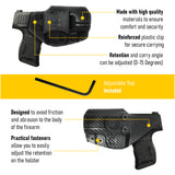 Concealed Carry Iwb Kydex Holster - by Houston | Lined Inside for Strong Retention and Maximum Protection | Reinforced Plastic Clip | Lightweight Durable | for Sig Sauer P365