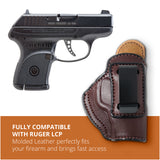 Leather Inside The Waistband Holster  For Pistol Ruger LCP