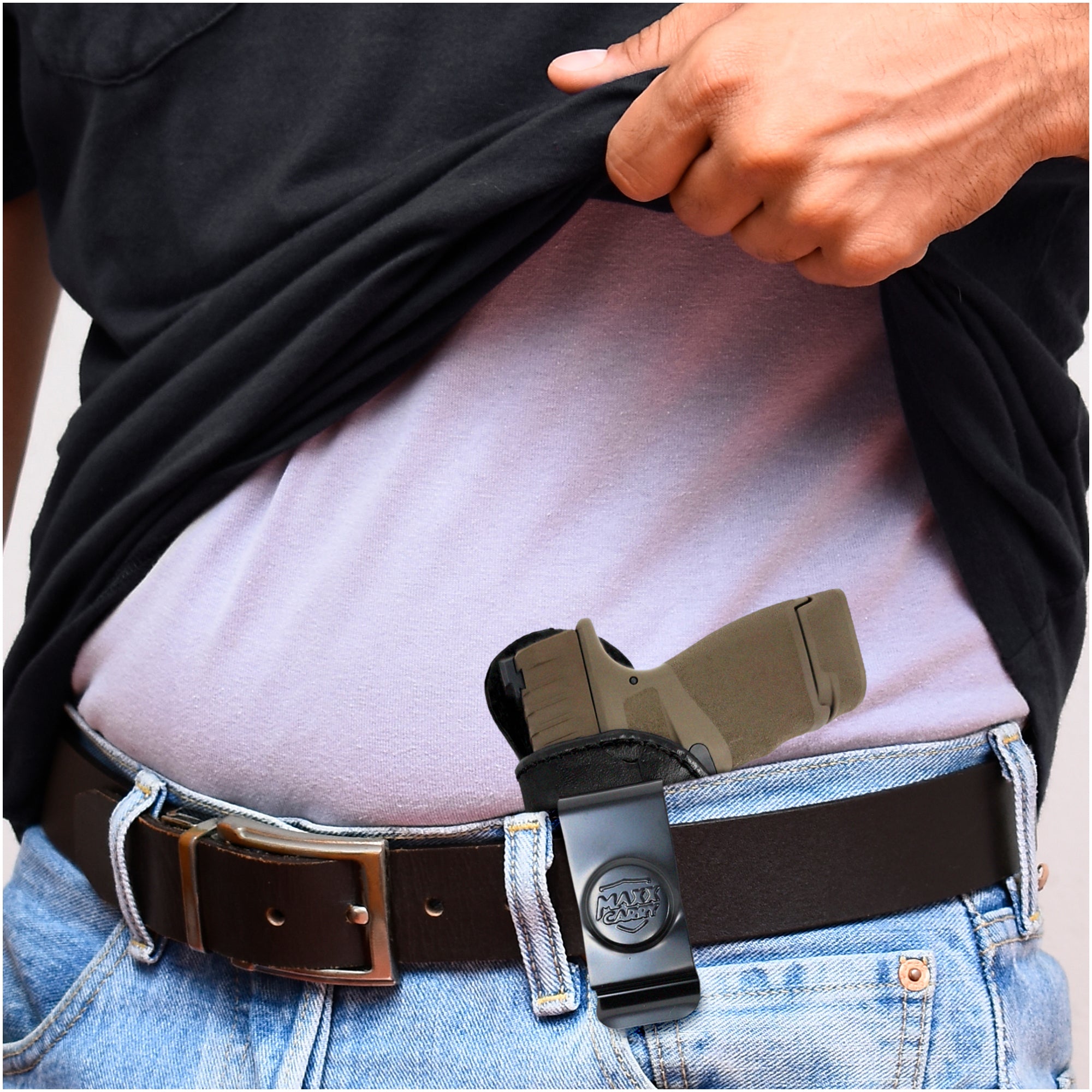 Leather Inside The Waistband Holster For Pistol Springfield Hellcat –  Popular Holsters