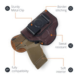 Leather Inside The Waistband Holster For Pistol Springfield Hellcat