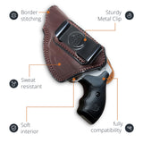 Leather Inside The Waistband Holster Fits S&W J Frame 2" Barrel