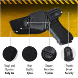 Concealed Carry OWB Nylon Holster - by Houston with Thumb Break | Outside The Waistband | Fits: Glock 19 / 19X / 17/22 / 23/31 / 32 | Marshall Line