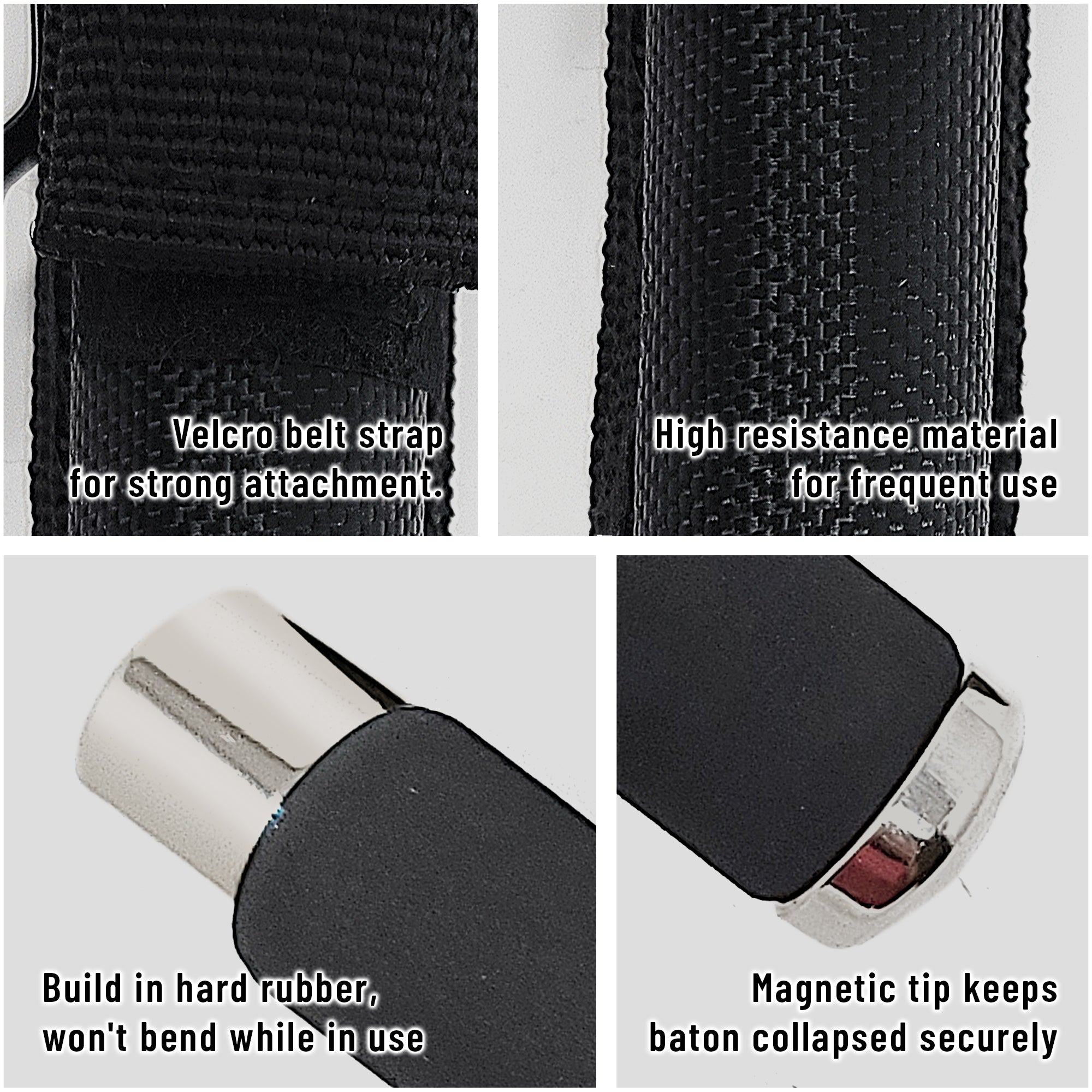 Expandable Security Baton by Popular Holster. Includes Holder Made 