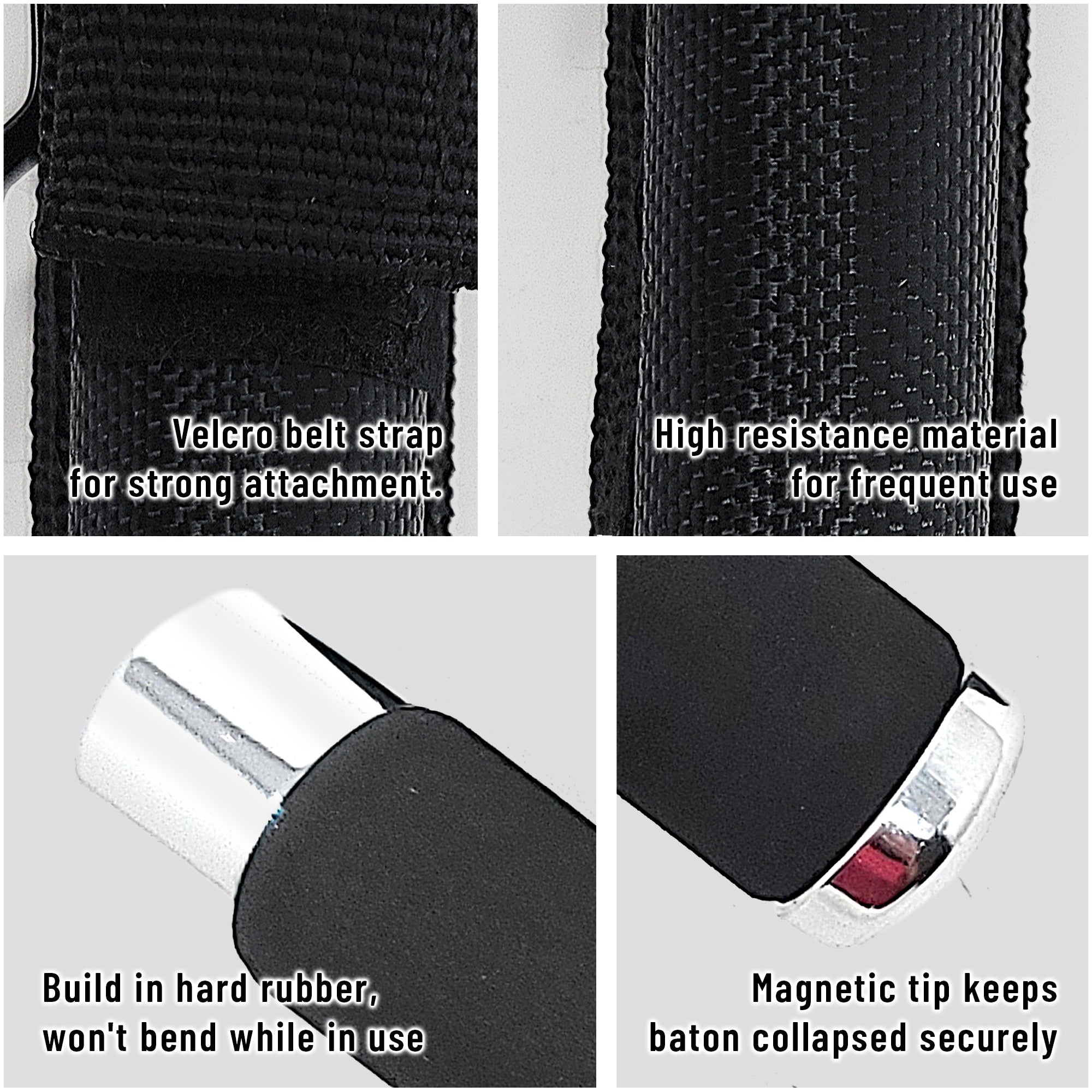 Expandable Security Baton by Popular Holster. Includes Holder Made 