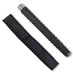 Expandable Security Baton by Popular Holster. Includes Holder Made in Nylon with Hardened Rubber, Best for Self Defense, Tactical or Survival Practices. Collapsible, Durable and Lightweight. Rectangle Model (Dark Metal Color)