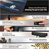 Gun Cleaning Mat by PH - Measures 11" x 17" 3 mm Thick | Oil and Solvent Resistant Padded Non-Slip | Compatible with compact to large guns | For Maintenance or repairs to your firearm (Flag+2ndAmnd)