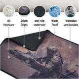 Gun Cleaning Mat by PH - Measures 11" x 17" 3 mm Thick | Oil and Solvent Resistant Padded Non-Slip | Compatible with compact to large guns | For Maintenance or repairs to your firearm | Stitched