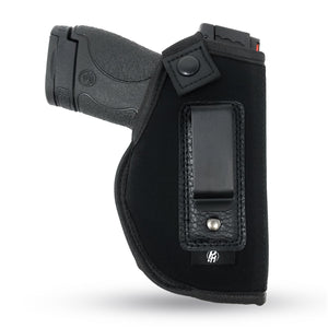 IWB Gun Holster By PH - Concealed Carry Soft Material | Soft Interior | Fits MP Shield 9MM .40 .45 Auto/ GLOCK 26 27 29 30 33 42 43/ Ruger LC9, LC380 | Taurus Slim Line, PT111 | Springfield XD