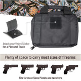 Shooting Range Hunting Soft Case Comfortable with Pocket and Slots for Accessories and Ammo | Discreet Tactical Pistol Carry.