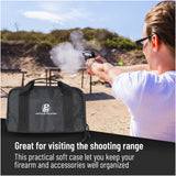 Tactical Pistol Soft Range Case Shooting Range Hunting Bags for Handguns Discreet, Comfortable to Carry, Durable and Versatile.