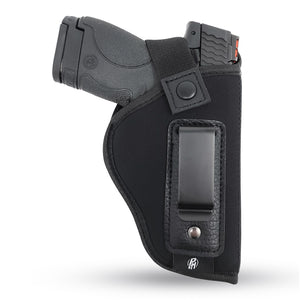 IWB Gun Holster by PH - Concealed Carry Soft Material | Soft Interior | Fits M&P Shield 9mm.40.45 Auto/ Glck 19 26 27 29 30 33 42 43 / Rug LC9, LC380 | Taurus Slim, PT111 G2 | Springfield XDs Hellcat